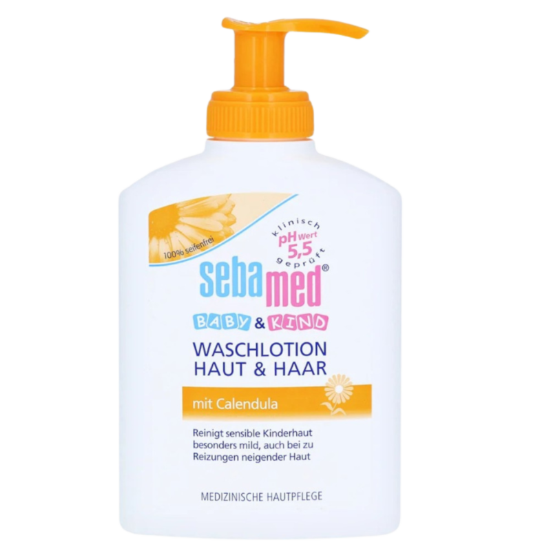Sebamed Baby & Kind Waschlotion Haut & Haar mit Calendula, 200 ml