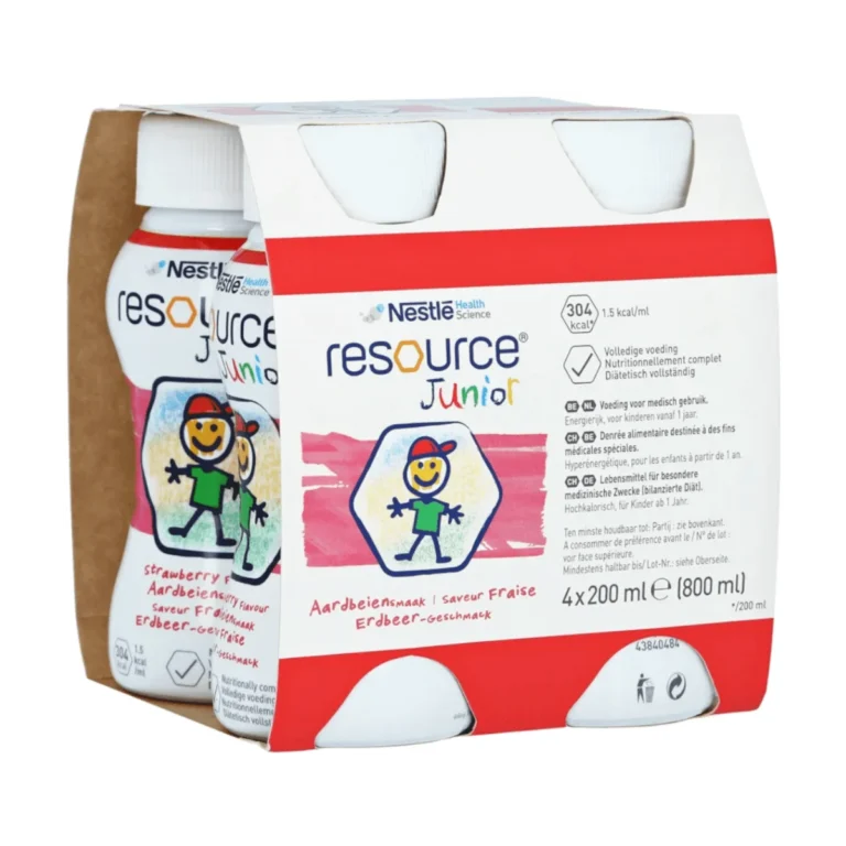 Nestlé Resource Junior Trinknahrung Erdbeere, 4 x 200 ml