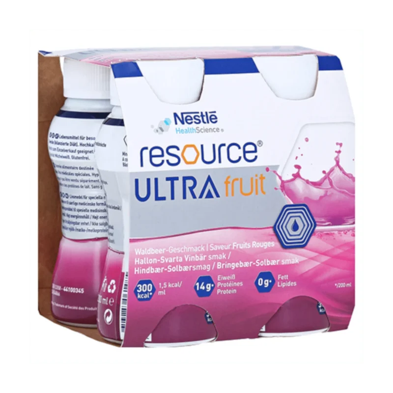 Nestlé Resource ULTRA fruit Waldbeer, 4×200 ml