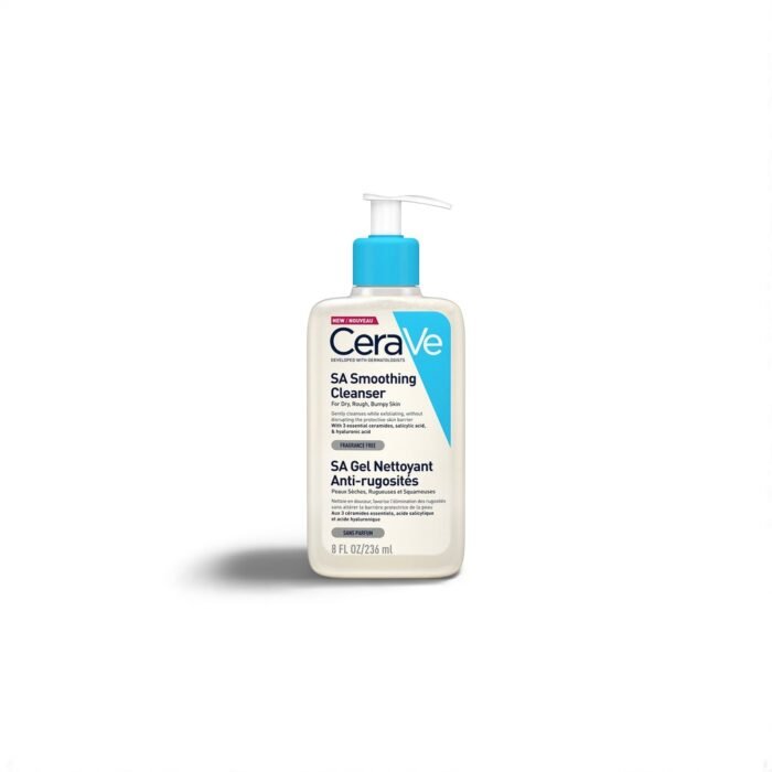 CeraVe SA Smoothing Cleanser, 236 ml / 8 oz Face and Body Wash with Salicylic Acid